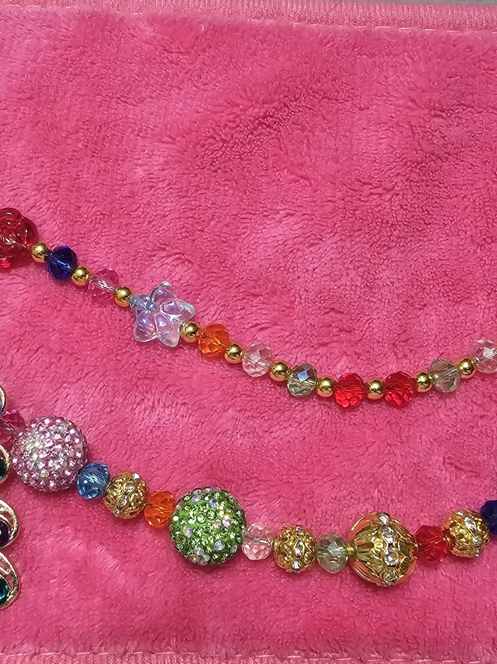 Colorful Multicolor Beaded Statement Bagcharm - Picture 9 of 9